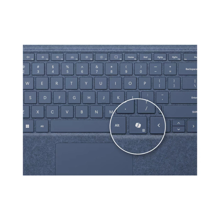 کیبورد مشکی Microsoft Surface Pro Copilot Keyboard with Slim Pen 2 همراه با قلم، مناسب برای Surface Pro 8، Pro 9، Pro 10 و Pro 11، با تاچپد بزرگ و جایگاه قلم