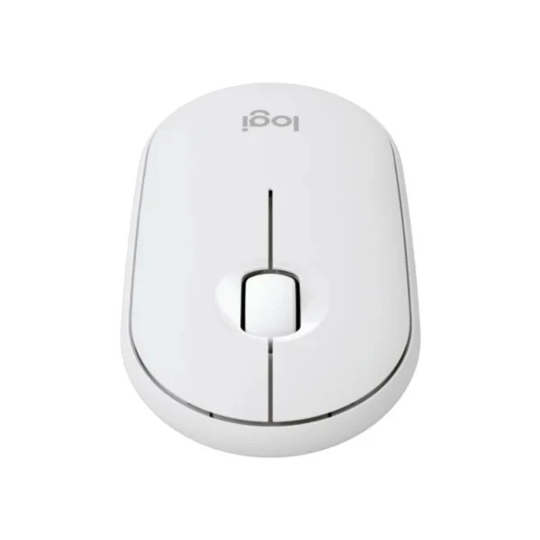 ماوس بیسیم لاجیتک M350 Pebble رنگ سفید از جلو