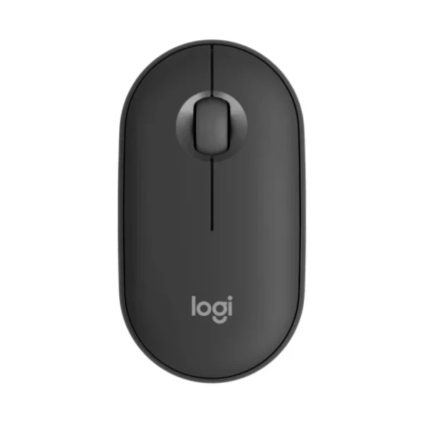 ماوس بی‌سیم لاجیتک M350 Pebble رنگ خاکستری از بالا