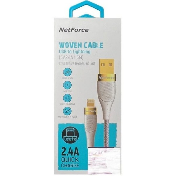 کابل شارژ لایتنینگ نت فورس Netforce NC-417 5.2.4 A 1m