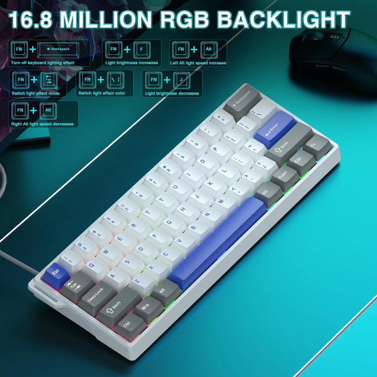 کیبورد گیمینگ آئولا مدل WIN60 HE MAX