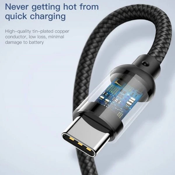کابل تبدیل USB به USB-C/لایتنینگ باسئوس مدل CALUTC طول 0.23 متر