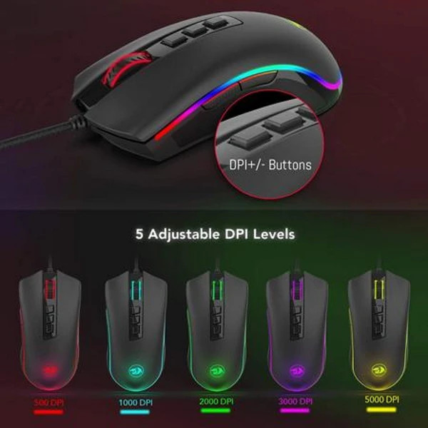 ماوس گیمینگ باسیم ردراگون مدل COBRA M711-2 RGB