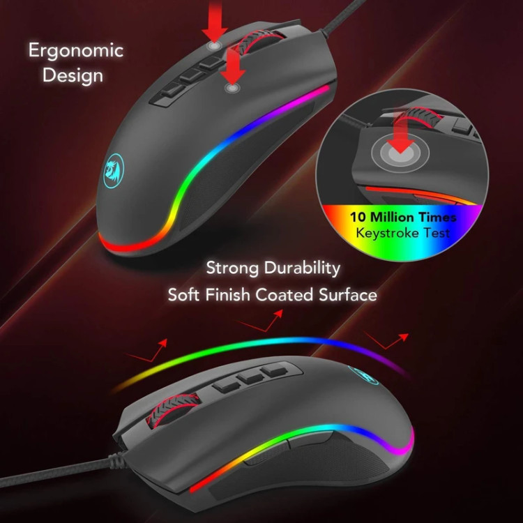 ماوس گیمینگ باسیم ردراگون مدل COBRA M711-2 RGB