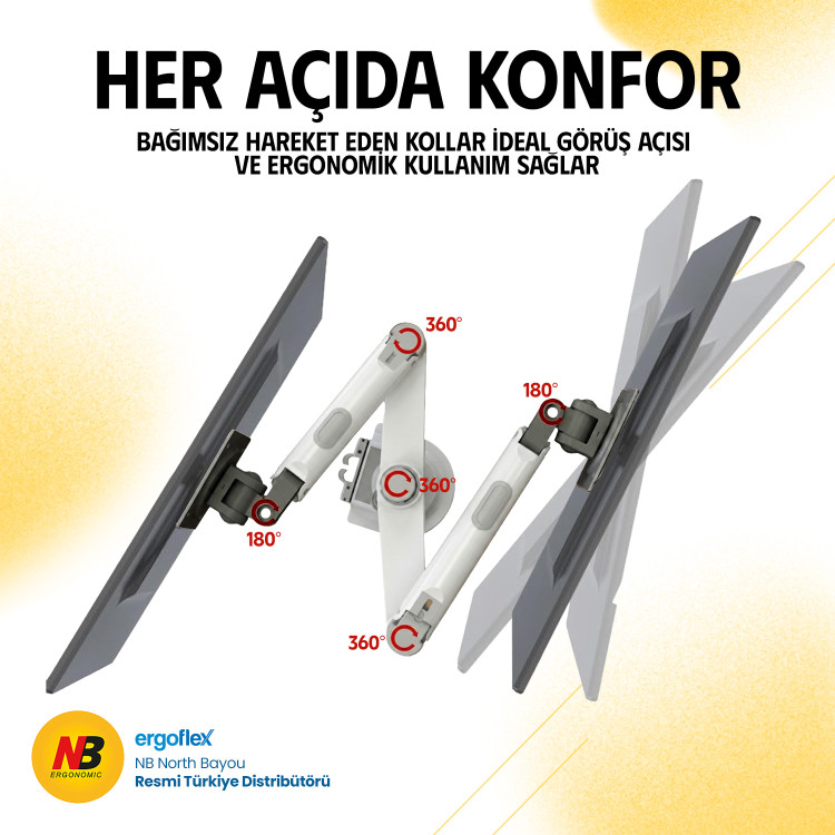پایه مانیتور دوتایی NB North Bayou مدل H180-XE
