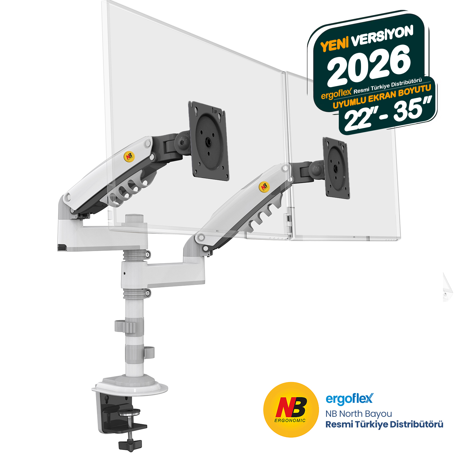 پایه مانیتور دوتایی NB North Bayou مدل H180-XE
